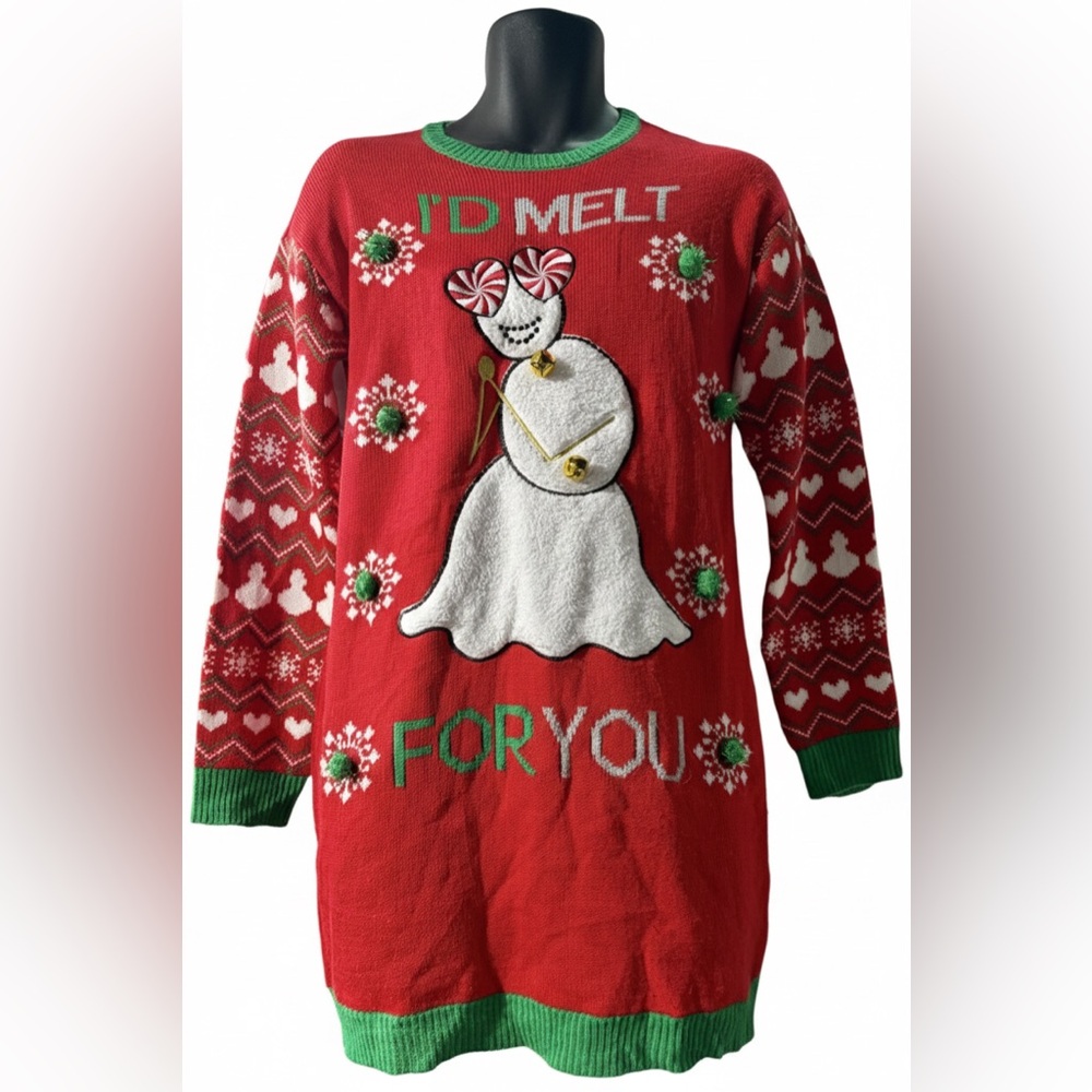 Festive Red Snowman Sweater